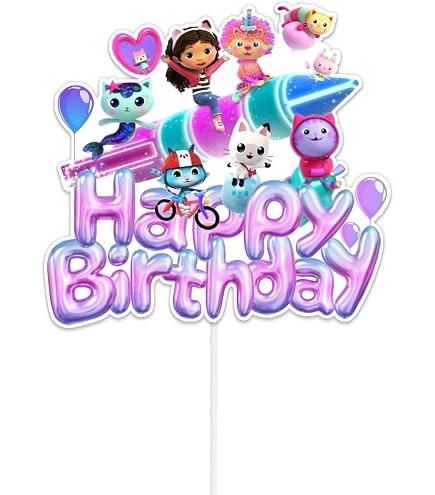 Décorations Gâteau Anniversaire Enfant – 13 Pièces Carton – Motif Cartoon – Pour Cupcakes, Gâteaux – Non Comestible