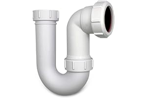 CranPlas | P Trap 40MM | Sink Waste Trap | Kitchen Sink Waste Trap | Universal Sink Pipe Fittings | Easy Installation | Durable Polypropylene | Leak-Proof Design | Fits Plastic, Copper, Lead Pipes