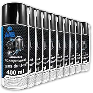 3 Bombes Air Comprimé AABCOOLING 400ml - Nettoyage PC, Clavier - Sans Odeur & Sans Fréon - Haute Pression