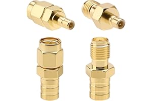 ZMDMAH 4 di KitAdattatore Antenna SMB a SMA, Connettori da SMA a SMB, Adattatore RF per Sintonizzatore FM Ricevitore Autoradio