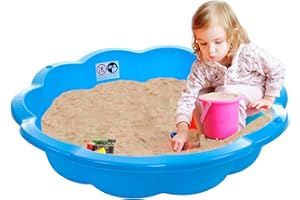 Marko 94cm Extra Large Sand Pit Paddling Pool Blue Plastic Outdoor Garden Pet Puppy Kids Childrens Toy Play Pool (2x Sand Pits)
