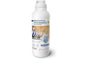 Tover, Sani Pro, Protettivo Rigenerante Per Superfici, A Base di Polimeri Acrilici ed Acqua, Azione Antibatterica e Anti-Graffio, Effetto Semilucido, Formato da 1L