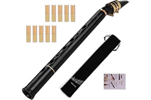 Fesjoy Saxophone en Plastique, C Key Mini Pocket Saxophone Sax Matériel ABS avec embouchures 10pcs Anches Sac de Transport Instrument à Vent