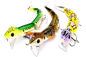 WORLD-DECO Kit di esche da pesca multi articolate esche per basso affondamento lento 6 e 12 segmenti Esche da nuoto esche dure realistiche Swimbaits Set