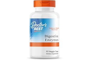 Doctor's Best, Digestive Enzymes (Enzimas Digestivas), 90 Cápsulas vegetarianas, Mezcla de Enzimas, Probadas en Laboratorio, Sin Gluten, Sin Soja, no GMO