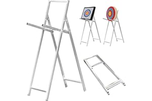 aleawol Archery Target Stand Foldable Stainless Steel Archery Target Shelf Sports Gear Professional Accessories Practice Stand for Outdoor and Indoor