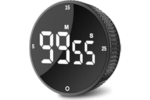ULTRALENT Digitaler Küchentimer Magnetischer,Eieruhr Timer,Küchenuhr Stoppuhr Countdown Count up,Laut Ton Küchenwecker Zeitmesser mit LED-Anzeige,Kurzzeitmesser zum Kochen Backen Fitness Lernen mit Batterie