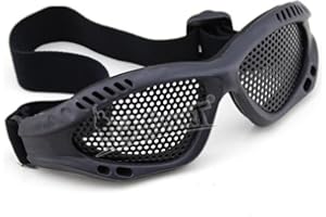 OAREA Lunettes de Soleil Tactiques Lunettes de Soleil de Protection extérieure avec Treillis métallique en Acier pour CS War Game Airsoft Paintball Safety Eyewear