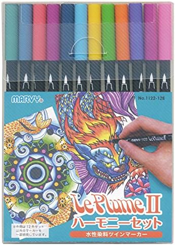 Mabi aqueous dye twin marker Le Plume II 1.2. Pcs Harmony set 1.1.2.2.-1.2.B