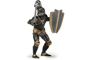 Papo 39275 Rycerz w czarnej zbroi MEDIEVAL-FANTASY figurka, wielokolorowa
