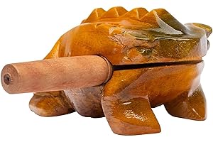 Fuzeau - Grenouille Guiro En Bois 6 Cm Avec Batte - Instrument Musique Percussion À Gratter - Imite Le Coassement - Ambiance Nature Originale - Apprentissage Enfant Dès 4 Ans - Réf. 9936