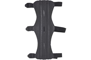 TRIWONDER osłona ramienia łuczniczego z regulowanymi paskami ze skóry poliuretanowej do ochrony ramion łucznika (czarna 1-1 szt.)