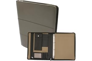 SAFEKEEPERS Carpeta de piel para documentos A4, carpeta de trabajo de piel