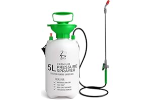 Garden Pressure Spray Bottle 5 Litre Pump Action Water Sprayer For Outdoor Plants, Cleaning, Garden, Fertilisers, Pesticides & Weed Killers - By ZOPPER