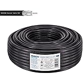 EDISION OCX-50 Coaxial Cable 164 ft, TV Antenna Cable Outdoor/Indoor PE Black, Copper CU/AL, 17PAtC, CPR Fca, Class A, Satell