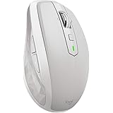 Logitech MX Anywhere 2S Souris sans Fil, Multi-Dispositif, Bluetooth et 2,4 GHz avec récepteur USB Unifying, Suivi Laser sur Toute Surface 200 à 4000 PPP, 7 Boutons, Portable/PC/Mac/iPad OS - Grise