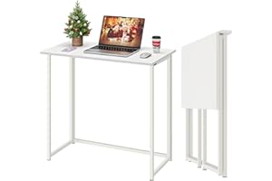 Moziel Scrivania Pieghevole, Scrivania per Casa e Ufficio per piccoli spazi, 80 x 45 x 74 cm Tavolo da Studio Porta PC Stabile e Salvaspazio