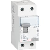 LEGRAND Differential Switch, 2P, 40 A, 30mA, AC Class, TX3, 403033 | Differential Switch, 2P, 40A, 30mA Sensitivity, AC Class