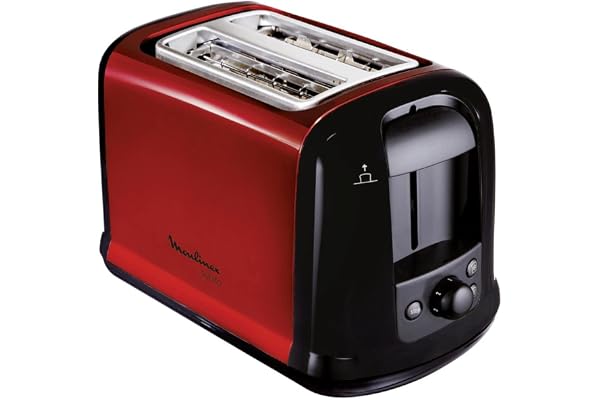 Moulinex - LT261D - Grille-pains, 850 watts, Noir / Rouge