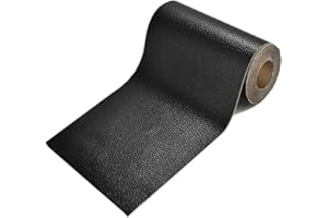 GELAISI Piel sintética autoadhesiva 20 x 200 cm, película de Cuero PVC,película Decorativa para Muebles, Papel Pintado Interior, guardarropas, Bolsos de Piel, sillas de Coche, sofá (Negro)