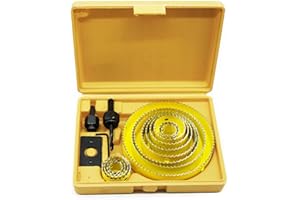 MALAYAS set di seghe a tazza, faretti in acciaio al carbonio, strumenti per legno, cartongesso, plastica e metalli non ferrosi, 19-127 mm, 13 pezzi