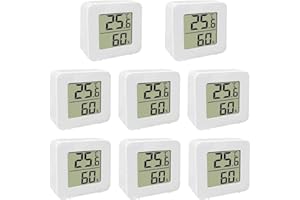 POMUROM Thermo-hygrometer Digital, 1/3/5/8/10 Stück Thermometer für Innenräume Raumthermometer Digital Innen, Temperatur und luftfeuchtigkeit messgerät für Haus Büro Schlafzimmer Gewächshaus Lagerhaus Keller