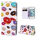 Produktbild Hülle für iPhone SE / iPhone 5S/5, Leder Hülle Handyhülle Ledertasche Flip Case Etui Cover Tasche Wallet Case Brieftasche mit 3D Muster Kunstleder Kartenfächern Magnetverschluss Handytasche für iPhone SE / iPhone 5S/5,Hancda Bunt Hüllen Leder Klapphülle Standfunktion im Bookstyle Handy Case Schale Schutzhülle für iPhone SE / iPhone 5S/5 - Donuts