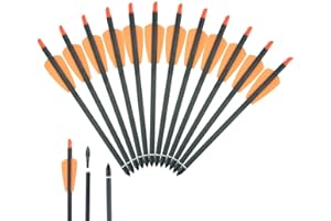 biubiusot 12PCS Crossbow Arrows Bolts 7.5" 15" Carbon Arrows Crossbow Bolts Mini Bow Hunting (7.5inch)