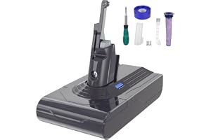 REACELL 6Ah Ersättningsbatteri för Dyson V8 Dammsugare batteri med 2 Filter