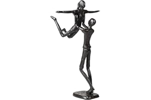 SUPAWAY Statua di coppia di ferro Statua di ferro con ballerino maschio che solleva la sua compagna femminile Scultura danza per casa, ufficio, tavolo, sculture scaffali per camino ingresso televisivo