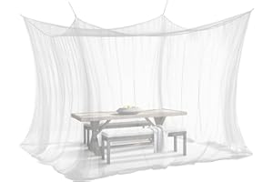 ELEGANCIO Mosquitera para Interior y Exterior, 300 x 300 x 250 cm, 220 Malla, para Exterior e Interior, para Tienda de campaña, Caravana, Color Blanco