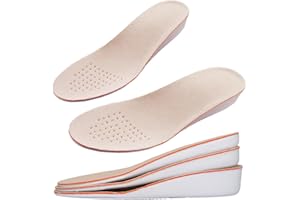 WOETWOAT Altezza Aumento Solette, 1 Paia Traspirante Aumentare l'altezza Soletta, Resistente agli urti confortevole Altezza Aumentando Tallone Solette Sollete Rialzate (S(EU 35-40), 1.5cm)