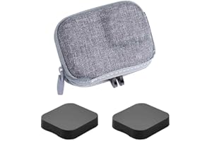ULBTER Mini torba do przechowywania GoPro Hero9 Hero8 czarny aparat + GoPro Hero 9 8 gumowa osłona obiektywu, Szare etui + nakładki na soczewki, Kompaktowy