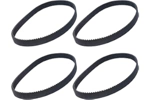 NEWYUAN 4 pièces HTD 225-3M-6 courroie dentée en caoutchouc 75 dents, 225 mm de longueur x 6 mm de largeur x 2,4 mm de hauteur, courroie dentée à poulie fermée