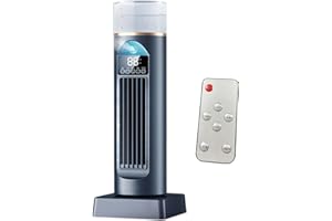 Dreuhuing Air Conditioning Fan - Tower Air Cooling Fan for Bedroom | 6 Speeds Quiet Oscillating Bladeless Cooler with Remote for Bedroom Living Room Office RV