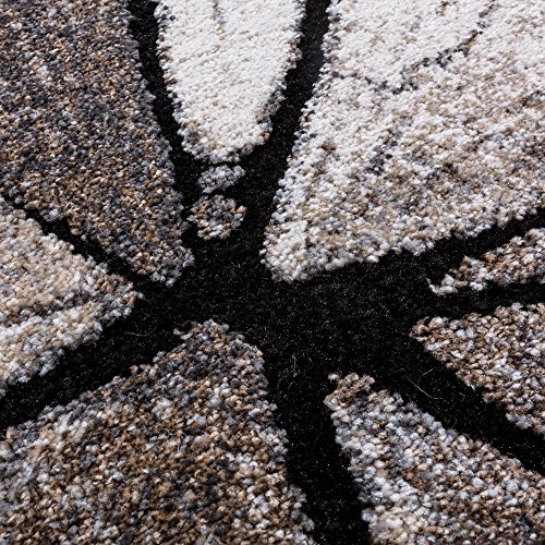 Edler Designer Teppich Wohnzimmer Holzstamm Baum Optik Natur Grau Braun Beige , Grösse:200×290 cm - 3