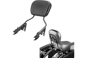 Mofun Street Glide Sissy Bar Detachable Passenger Backrest Pad Compatible with Harley Touring Road King Road Electra Glide 2009-2024 Gloss Black