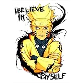 Naruto Sticker for Wall - Naruto Quotes Poster - Self-Adhesive Wall Décor (Pack of 1)-Vinyl (Large) (12X8 INCH)