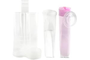 DUE ESSE S.N.C. DI SABATINI ALDO & C. PZ 50 STAMPI PER CALIPPO LUNGHI CM 15 PER STAMPO GHIACCIOLO STAMPO TRASPARENTE + COPERCHI IDEALI PER LA PREPARAZIONE DI GHIACCIOLI E GELATI (50)