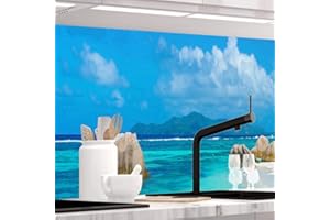 StickerProfis Küchenrückwand selbstklebend Pro KARIBIKSTRAND 60 x 280cm DIY - Do It Yourself PVC Spritzschutz