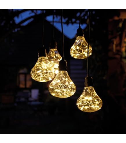 DEXULESA Battery Operated Hanging Outdoor Chandelier With Reote Tier - View #3