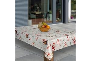 ‎LARO laro Wachstuch-Tischdecke Sterne Weihnachten Weihnachts-Motive PVC Wachstischdecke Eckig Meterware Wasserabweisend Abwischbar |20|, Muster:Weihnachten Schneemann, Größe:100x180