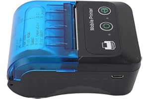 Hyuduo Tragbarer 58-mm-Mini-Thermo-QR-Code-Drucker, 5,1 cm, Kabelloser USB-Quittungsticket-Thermodrucker für Karteikarten, DIY-Tagebuch, Fotos, Notizen, Kinder, Geschenke,
