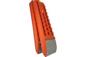 Sumex - Lastre di Salvataggio per Sabbia Fango, Neve, 4 x 4 cm, 2 Pezzi, in Metallo, Arancione