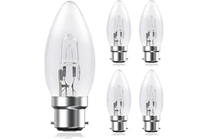 EASYIVY B22 Candle Light Bulb 42W, C35 Bayonet Cap Candle Bulbs Dimmable, Warm White 2700K B22 BC Clear Decorative Bulb for Chandelier, Wall Light, Table Lamp, 5-Pack