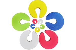HOOBAO 10 Pezzi Protezione per le Dita Della Porta,Fermaporta in Gommapiuma, Door Stopper Finger Pinch Guard Sicurezza del Bambino Protezione Foam (Giallo, Rosso, Verde, Blu, Bianco)