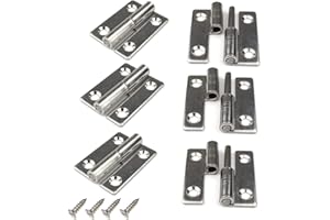 LYXTIORN 6Pcs 1.5inch sollevare le cerniere della porta cerniera staccabile in acciaio inossidabile 304 per porte interne ed esterne