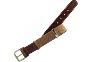 FIONCCI Cinturón Elástico con Piel Niños y Niñas Ajustable - Hebilla de Metal