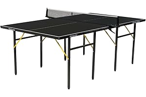 Pegasi 75% Midi Tischtennisplatte 200x98cm - Tischtennisplatte Indoor - Tischtennis - Faltbare Chassis Tischtennistisch - Faltbare Tischtennisplatte - Schwarz