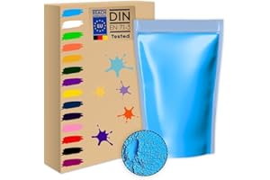 SOLNIT (1 kg azzurro blue) Holi-Gulal, polvere solubile in acqua, servizio fotografico naturale per festival, colori rangoli, polvere arcobaleno, set colorato, animali, baby shower, matrimoni, campi estivi